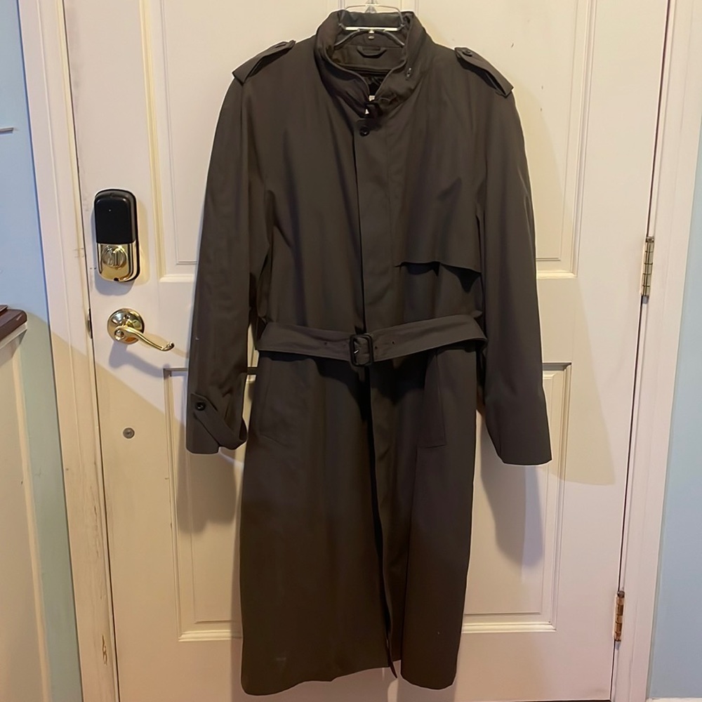 London Fog Men's Trench Coat 44 Long Grey